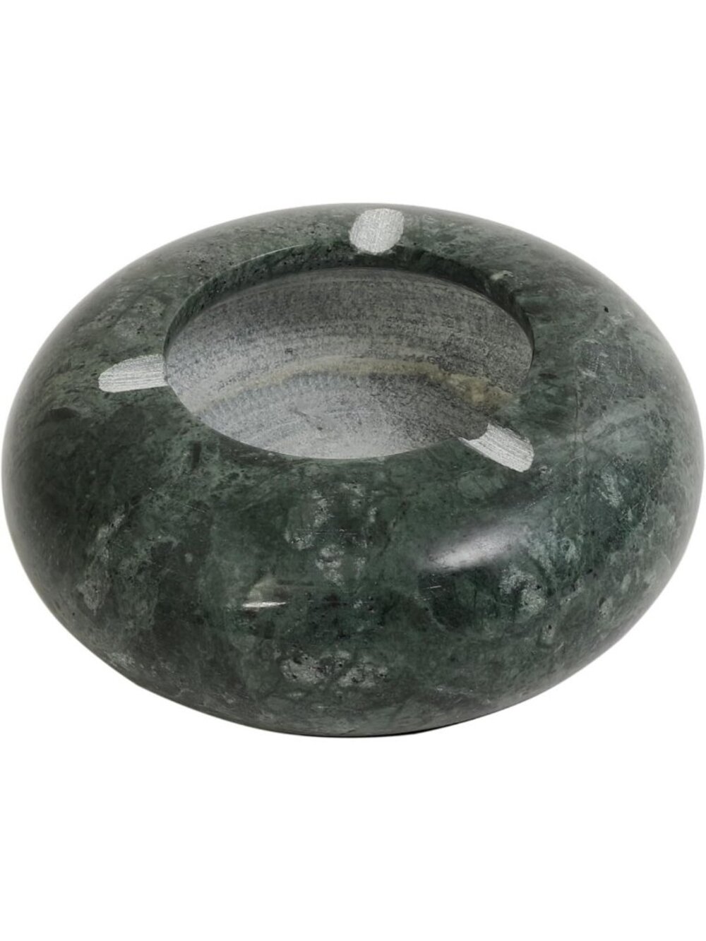 Elegant Green Marble Ashtray - Handmade Indoor/Outdoor Cigarette Holder, Perfect